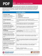 Nscaa Coaching Formula - Stage 1 (3-5 Year Old Players)