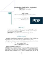 Determination Rock Quality Designation RQD Basis on Joints