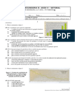 Teste de Avaliação Tipo Geografia