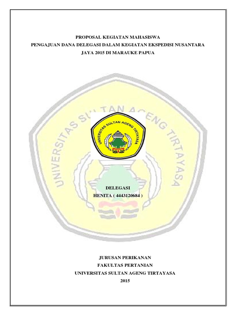 Contoh Proposal Pengajuan Dana Delegasi