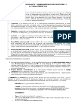 Prevencion y Actuacion Ante Llas Lesiones Mas Frecuentes en La Actividad Deportiva