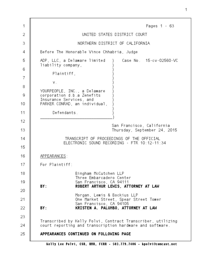 2015 09 24 MTD And Motion To Strike Hearing Transcript PDF 