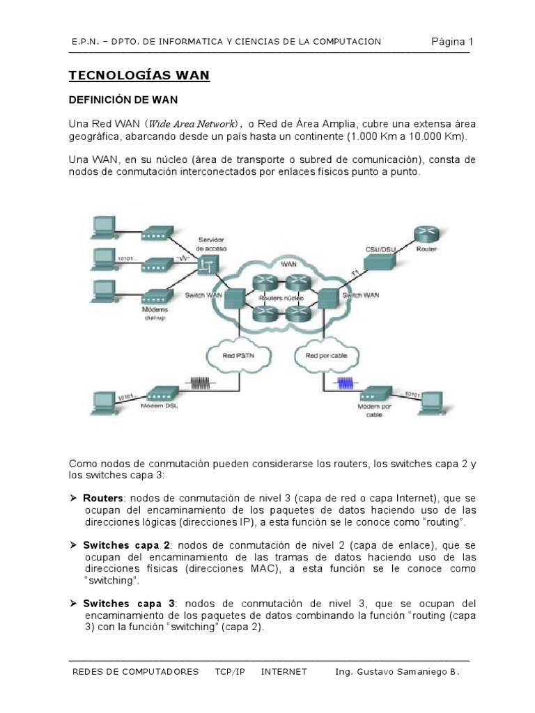1 - Introducción A Las Redes WAN | PDF | Red de área amplia ...