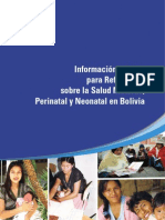 Información y Datos para Reflexionar Sobre La Salud Materna, Perinatal y Neonatal en Bolivia