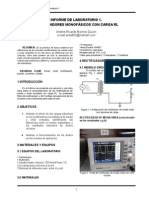 Informe, Rectificadores Monofásicos Con Carga RL