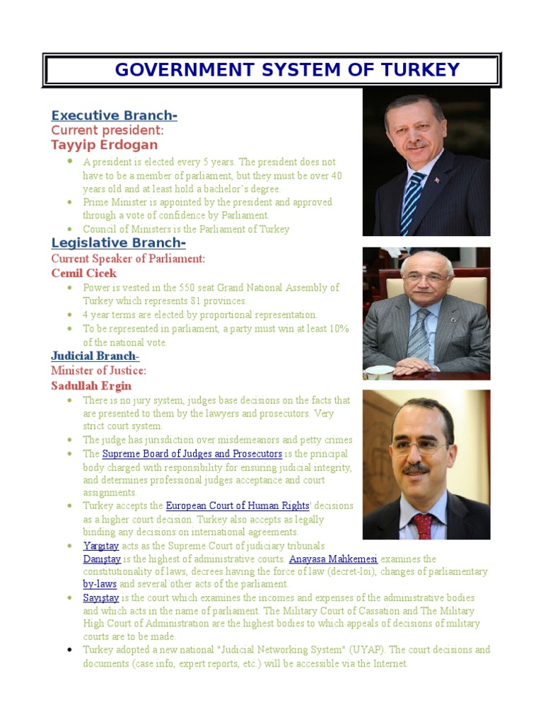 Overview of Turkey's Government System | PDF | Law
