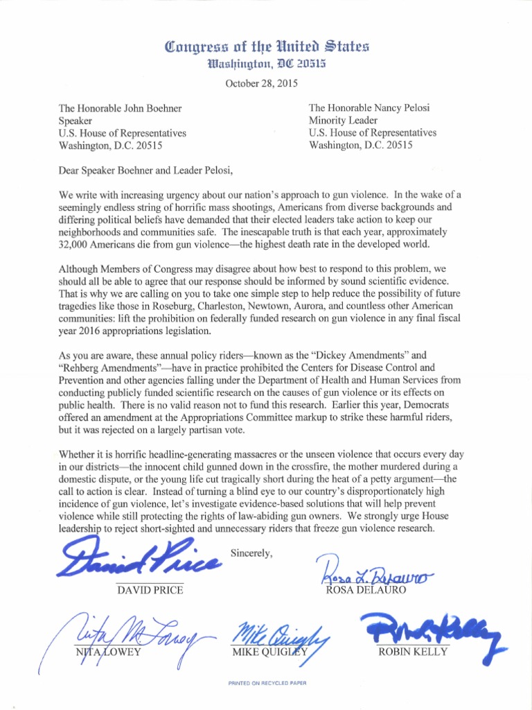 Pro gun letter to congressman image