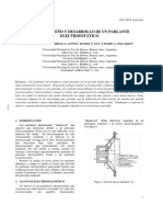 Estudio, Diseño y Desarrollo de Un Parlante Electroestático PDF