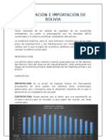 Exportación e Importación de Bolivia