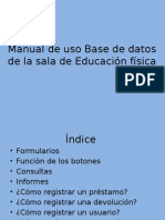 Manual de Uso Base de Datos de La