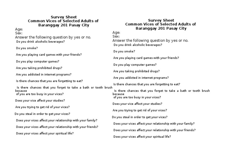 Survey PDF Alcoholism Alcohol