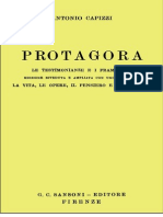 Protagora. Le Testimonianze Frammenti (1955)