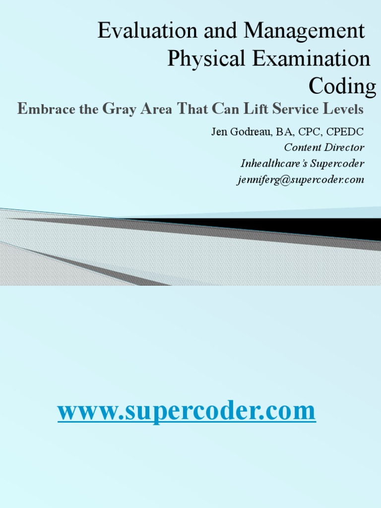 E/M: Physical Examination Coding | PDF | Physical Examination ...