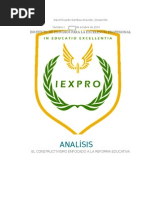 Analisis Constructivismo y Reforma Educativa