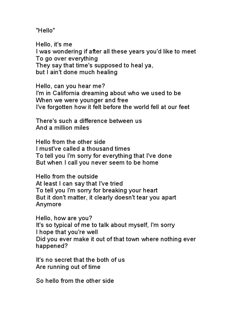 Hello Adele Pdf