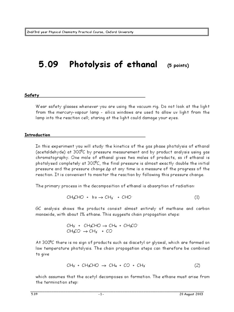 of Photochemical Gas Chromatography
