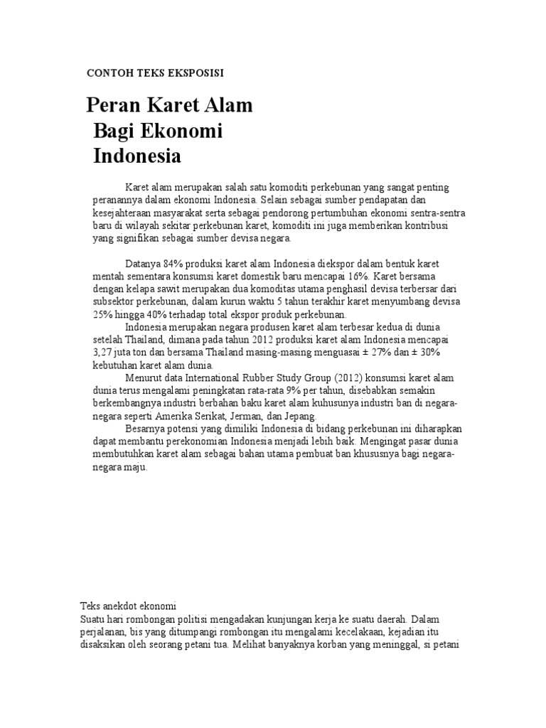 Contoh Menyunting Teks Eksposisi Masnurul
