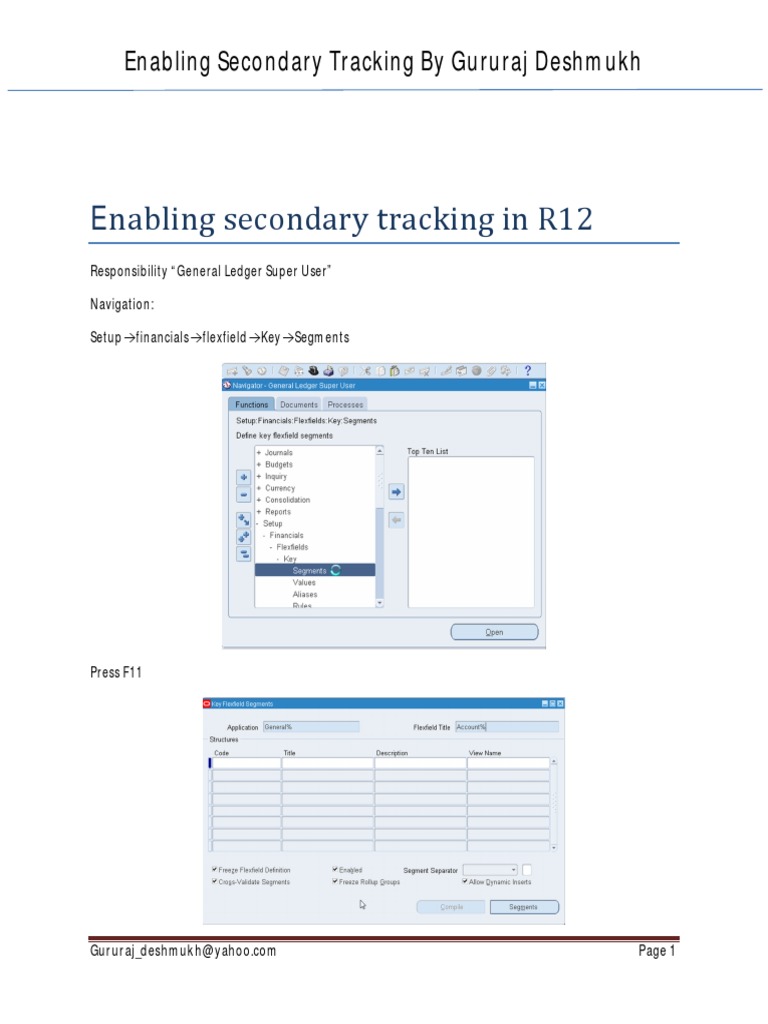 R12 Secondary Tracking Guide | PDF | Business | Computers
