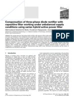 Compensation of Three-Phase Diode Rectifier With Capacitive Filter Working Under Unbalanced Supply Conditions Using Series Hybrid Active Power Filter