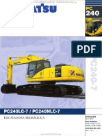 Catalogo Excavadoras Hidraulicas Pc240lc7 Nlc7 Komatsu