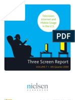 Three Screen Report: Television, Internet and Mobile Usage in The U.S