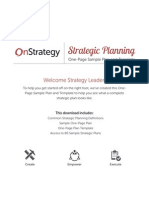 Strategic Planning: Welcome Strategy Leader!