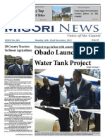 Obado Launch Sh10m Water Tank Project: County Top Tourist Sites