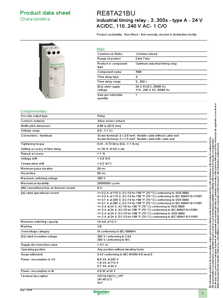 Zelio Time Re8ta21bu | PDF | International Electrotechnical Commission ...