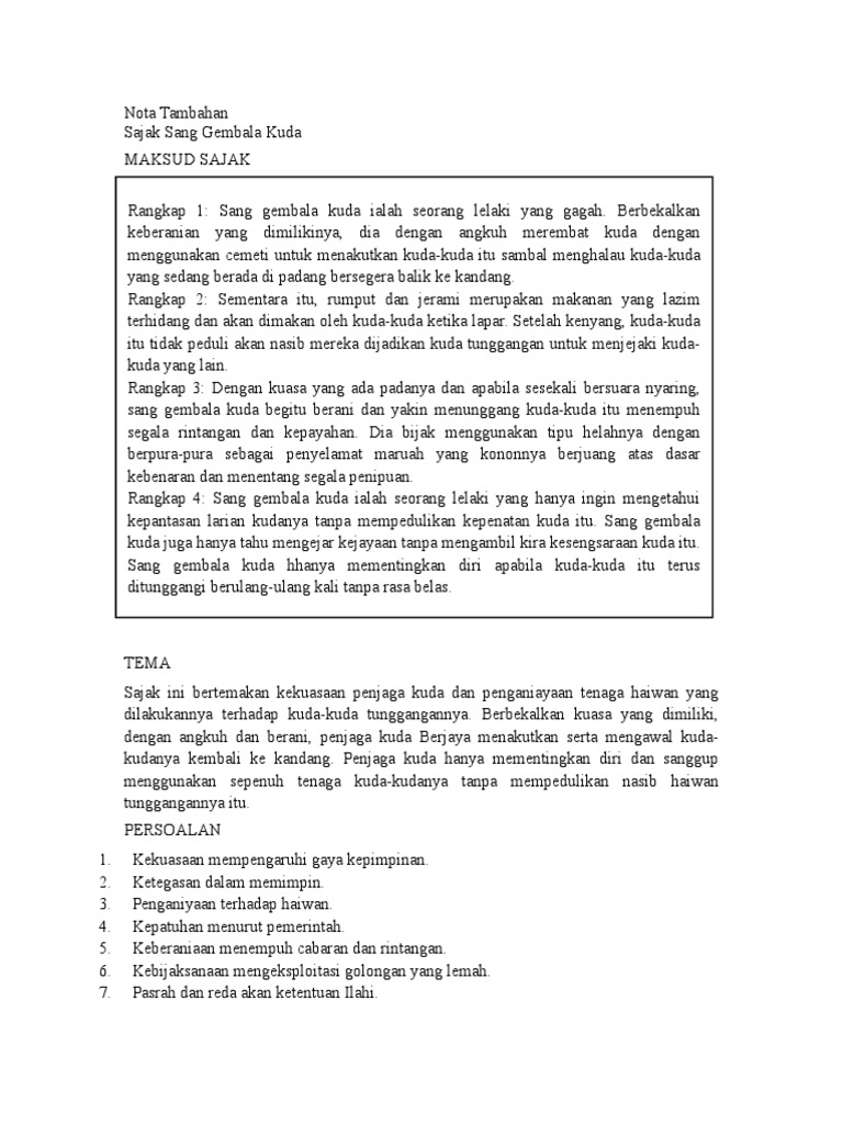 Sajak Sang Gembala Kuda Pdf