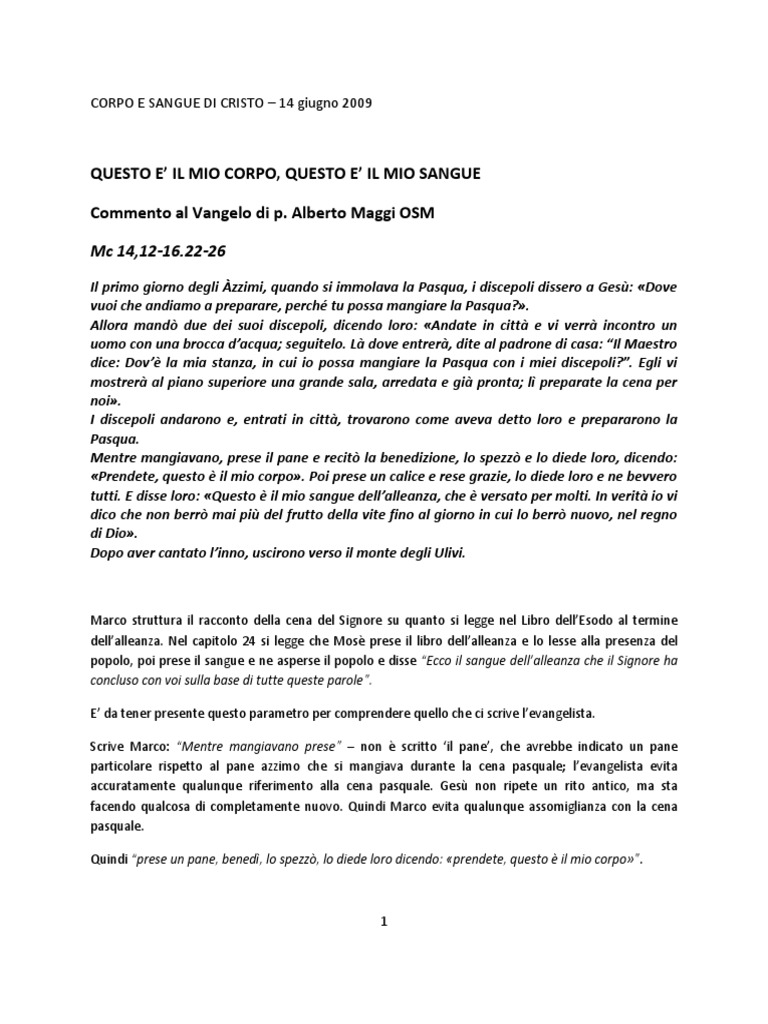 Alberto Maggi Commento Al Vangelo Di Oggi