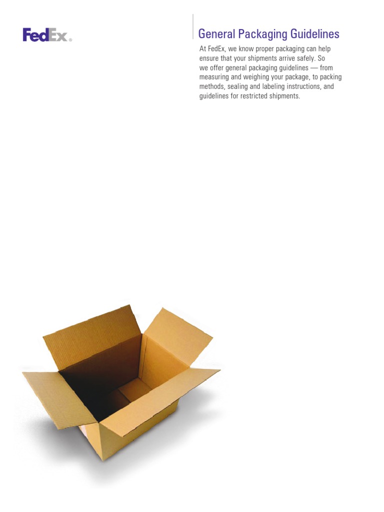 FedEx packaging guidelines Dangerous Goods Freight Transport