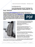 Nokian Weatherproof Allwetterreifen ist der Testsieger im „Auto Zeitung“ und Nokian WR SUV 3 Winterreifen im „Off Road” Reifentest