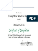 Ol 1700 Certificate of Completion