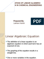 Application of LINEAR ALGEBRIC EQUATION in Chemical Engineering