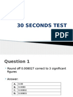 30 Seconds Test