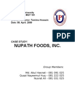 Case Study Report: Nupath Foods, INC. Organizational Behavior