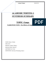 Academic Writing 1 Syn Summary