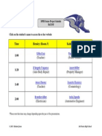 Senior Project Time Schedule Fall 2015