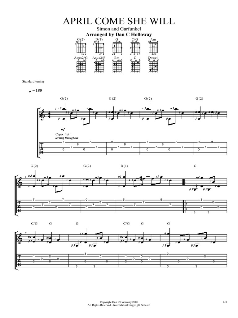 April Come She Will - Hiroshi Masuda | PDF