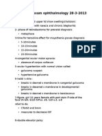 Prometric Exam Ophthalmology 28-3-2013