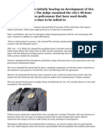 Federal judge holds  initially hearing on  development of Ore.  authorities reforms The judge  examined the city's 48-hour  guideline that allows  policemans  that have used deadly  pressure to wait two days to be  talked to