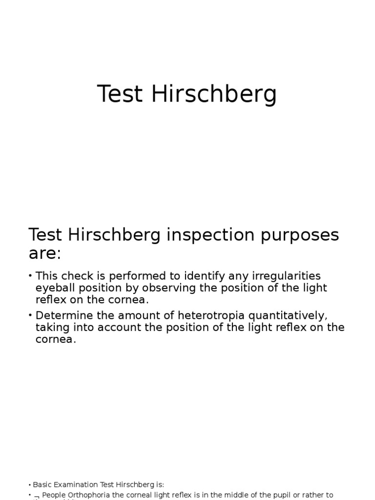 Eye Health: Hirschberg & Glaucoma | PDF | Glaucoma | Human Eye