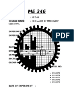 Course No.: Course Name:: ME 346 Mechanics of Machinery Sessional