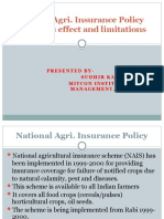 National Agri. Insurance Policy