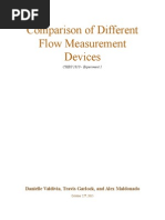 Flow Measurement Lab Report