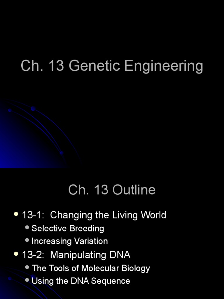 Applications of Genetic Engineering | PDF | Molecular Cloning | Vector ...