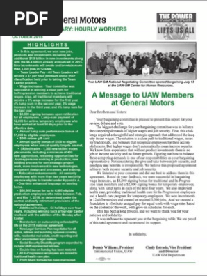 UAW GM Hourly Highlights