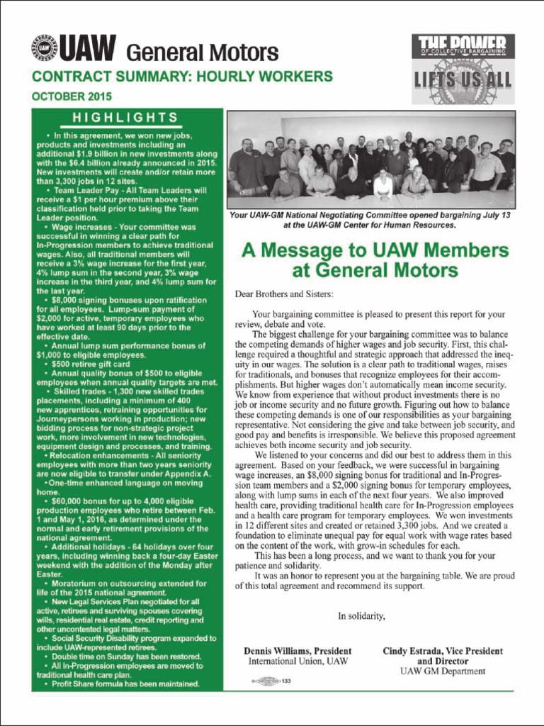 UAW GM Hourly Highlights PDF