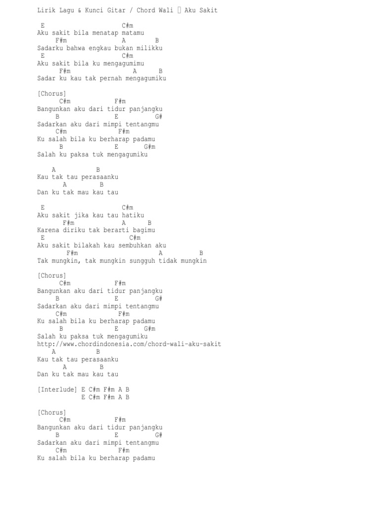 Wali Aku Sakit Pdf