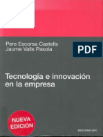 Tecnologia e Innovacion en La Empresa Pere Escorsa